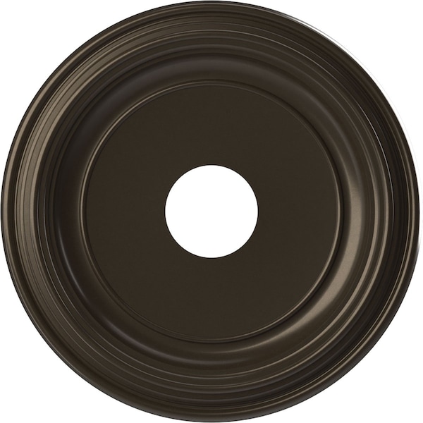 Ekena Millwork Traditional PVC Medallion (Canopies up to 9 1/2"), 16"OD x 3 1/2"ID x 1 3/8"P, Metallic Dark Bronze CMP16TRCDB - main